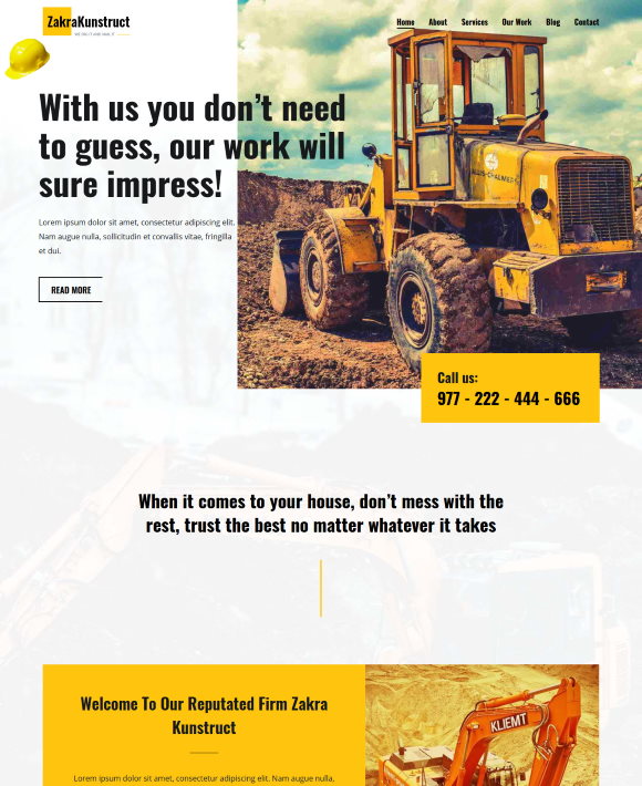 Kunstruct Template - One of the Best Elementor Templates