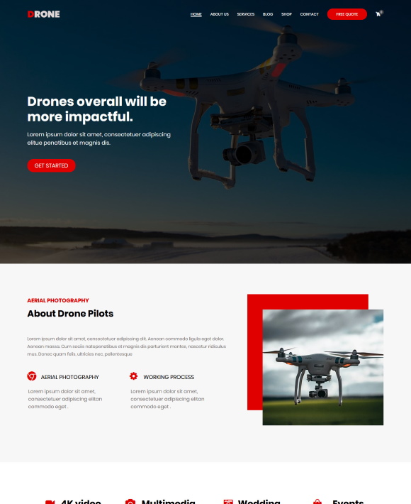 Pictography Template -One of the WordPress Templates for Artists