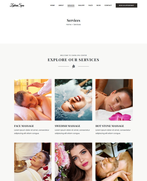 Services – Zakra Spa