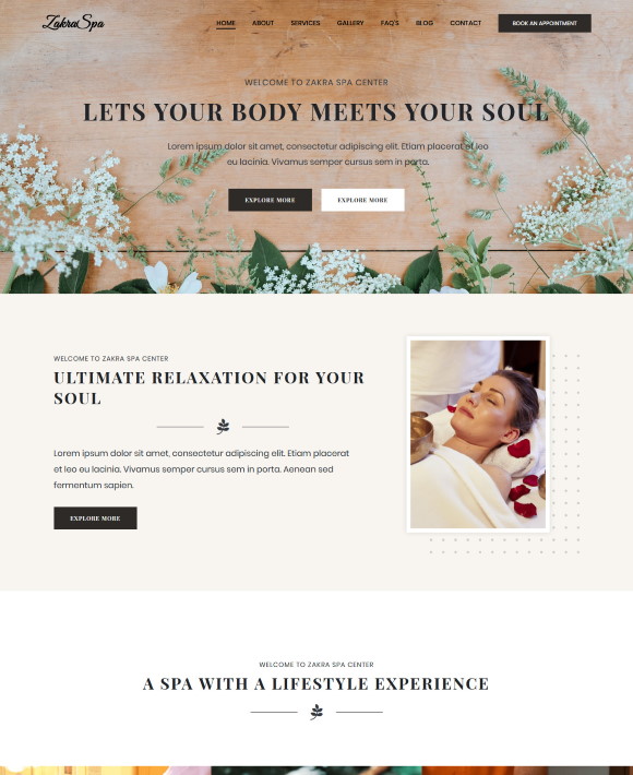 Spa Center Template