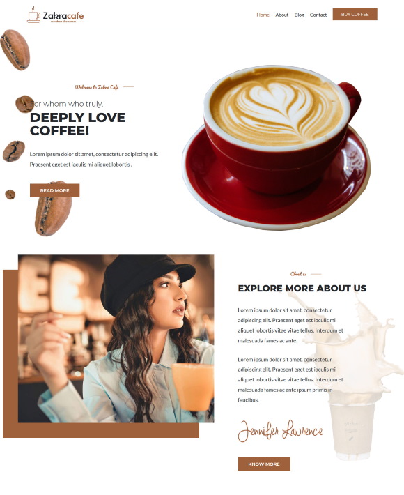 Coffee Shop - One of the Best Elementor templates