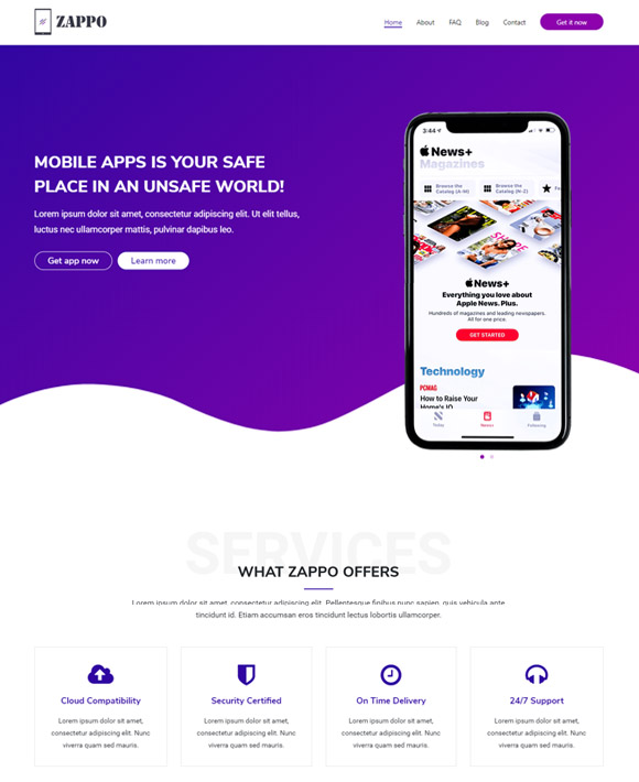 App - Zakra Free Elementor Templates