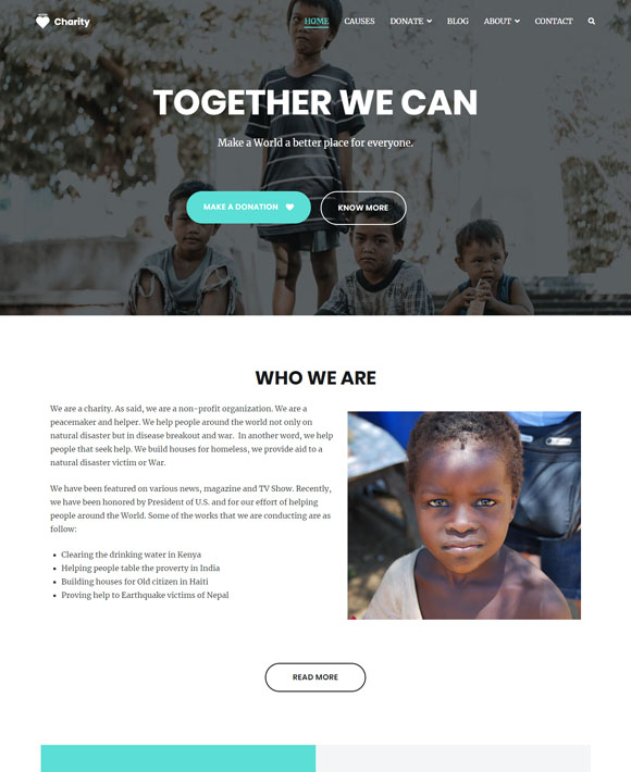 Charity - Zakra Free Elementor Templates