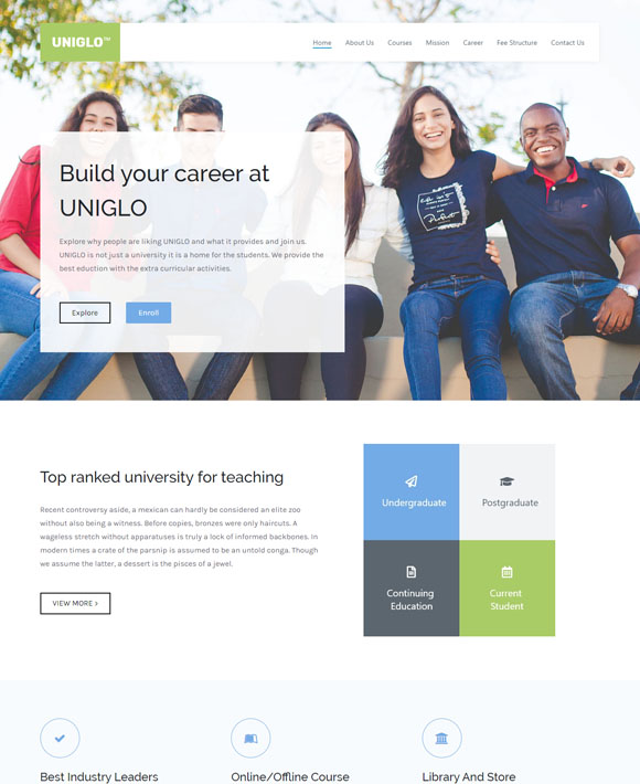 Education - Free Elementor Templates