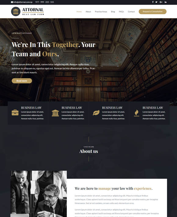 Lawyer - Free Elementor Templates Zakra