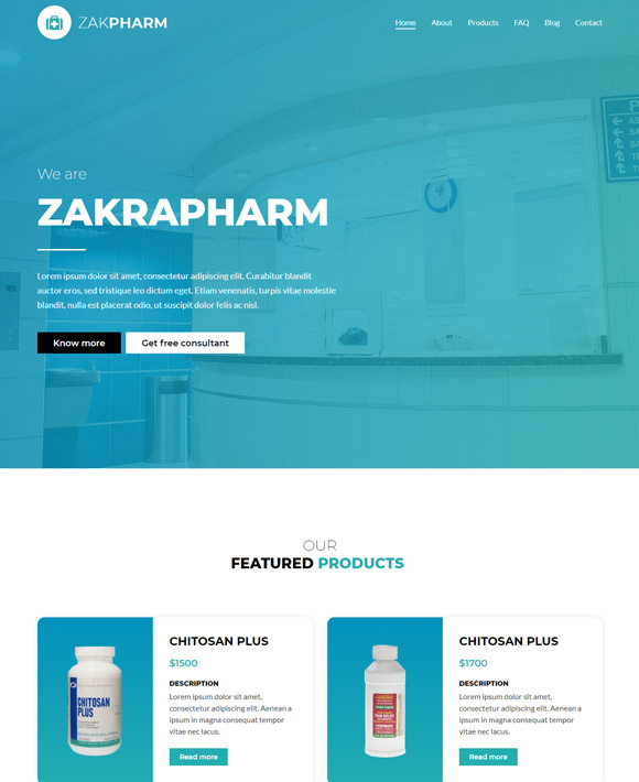 Pharmacy - Zakra Free Elementor Templates