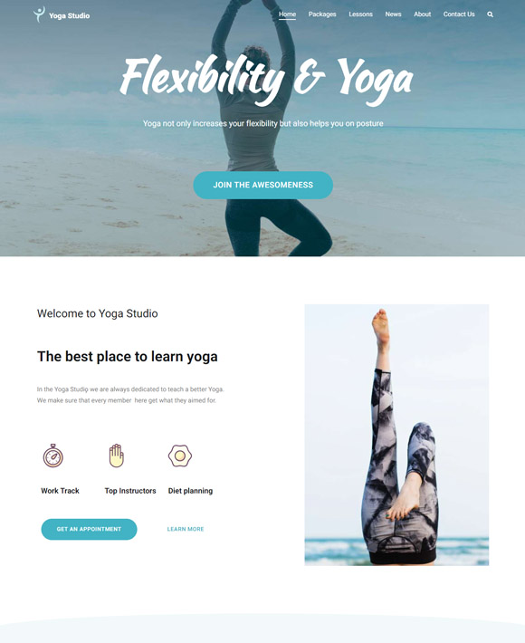 Yoga - Zakra Free Elementor Templates